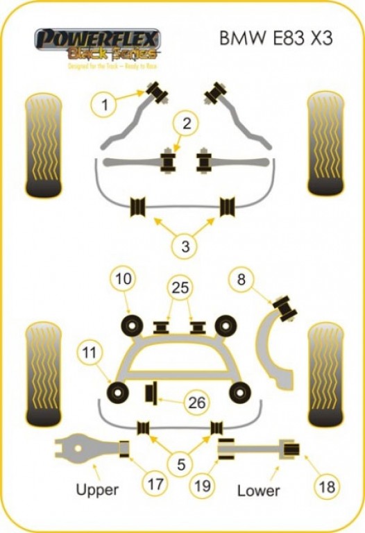 Rear Anti Roll Bar Mounting Bush 18.5mm